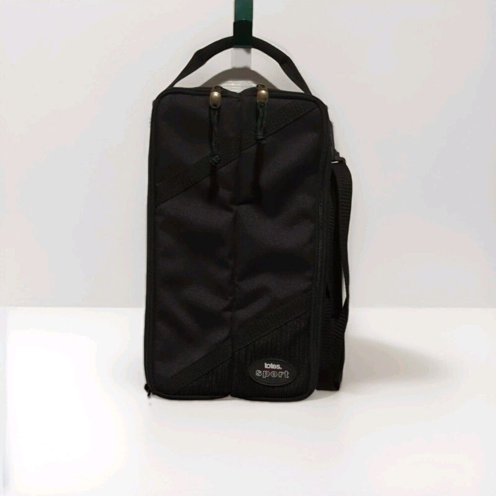 Totes Sport Estate Insulated Wine Tote Black Cooler With Adjustable Strap